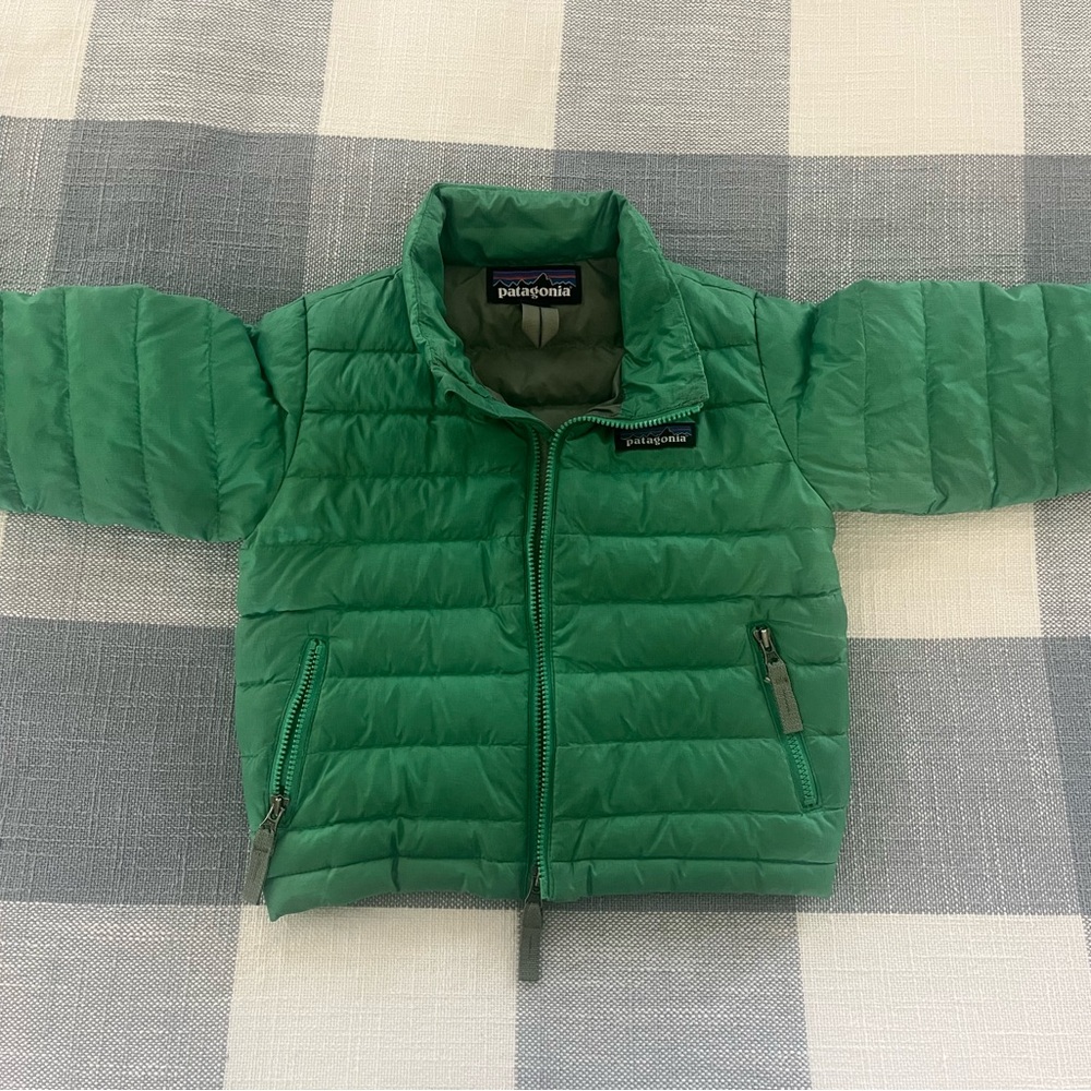 Patagonia Kids Green Puffer Jacket - Size 12-18 months